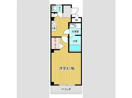 ウエストン(1K/5階)の間取り写真