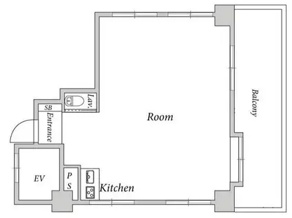 ビスタ洗足池(ワンルーム/2階)の間取り写真