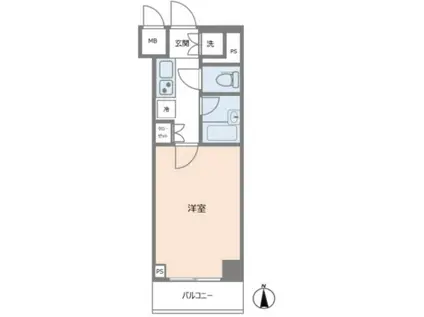 ルーブル東蒲田参番館(1K/4階)の間取り写真