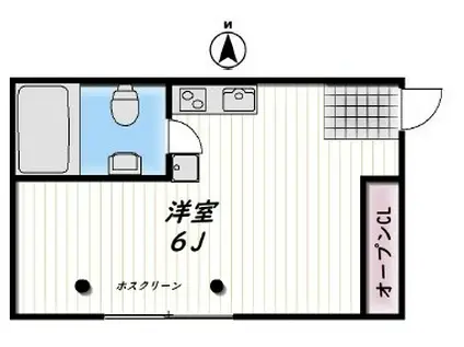 VERDE(ワンルーム/3階)の間取り写真