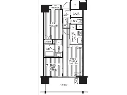 イニシア蒲田(1SLDK/7階)の間取り写真