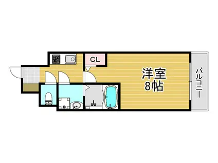 サムティ姫島LIBERLE(1K/9階)の間取り写真