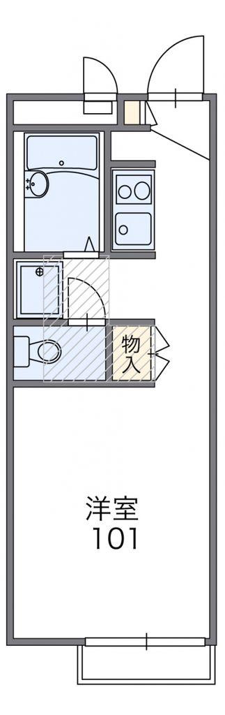 レオパレスファザーンA(1K/1階)の間取り写真
