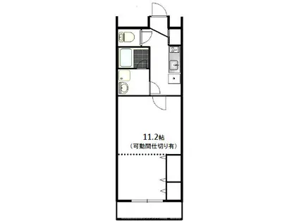 ルボヌール播磨坂(1K/2階)の間取り写真