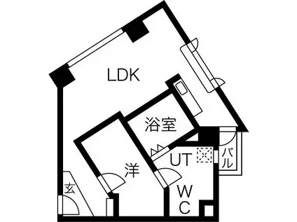 KAKOビル(1LDK/6階)の間取り写真