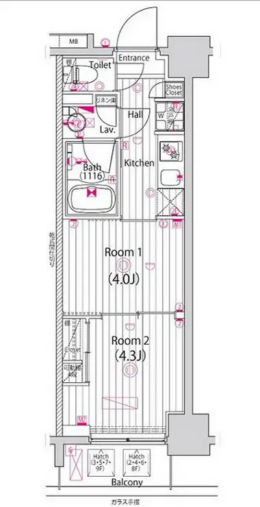 グランド・ガーラ木場 2階階 間取り