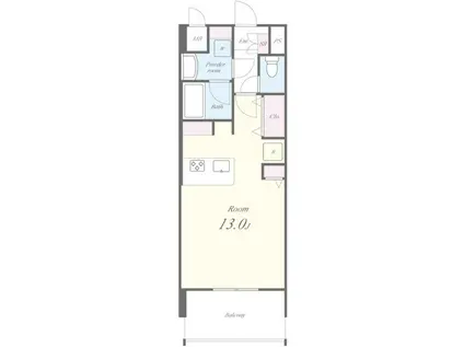 プレミアムコート大須(ワンルーム/5階)の間取り写真