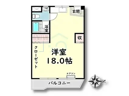 近藤コーポラス(ワンルーム/4階)の間取り写真