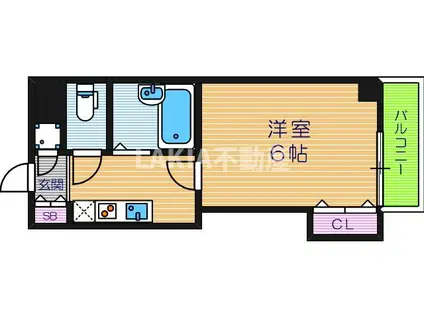 アパルト松崎(1K/6階)の間取り写真