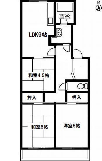 REGA INAZAWA(3LDK/2階)の間取り写真