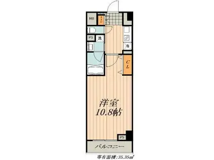 ロイヤルカーサ千種(1K/2階)の間取り写真