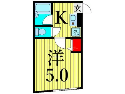 KTA熊野前(1K/3階)の間取り写真