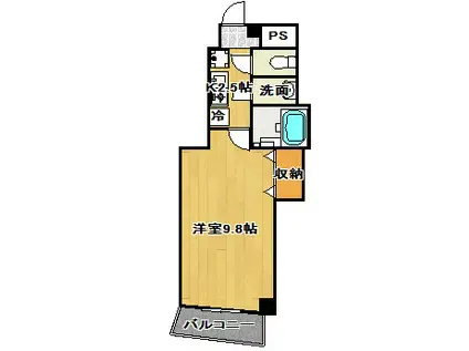 LEFUA船橋(1K/3階)の間取り写真