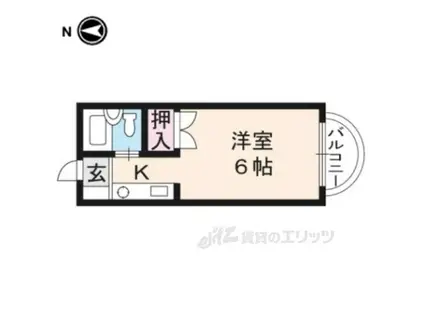 ただすの森 下鴨(1K/3階)の間取り写真