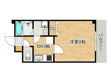 RIVER PARK SENDA(1K/5階)の間取り写真