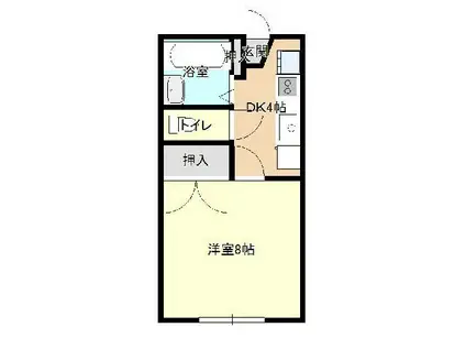 ハイツフォーシーズン(1DK/2階)の間取り写真