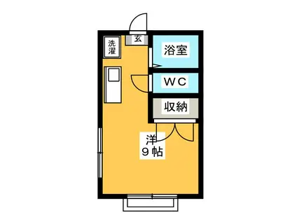 ファーストパレス金森II(ワンルーム/1階)の間取り写真