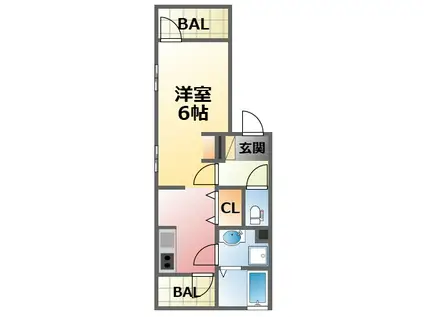 ARDENT(1K/3階)の間取り写真