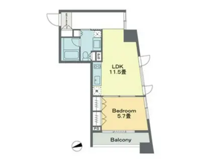 ベルファース戸越スタティオ(1LDK/11階)の間取り写真