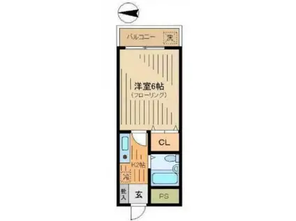 コーポアゼリア(1K/2階)の間取り写真