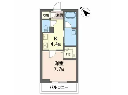シャーメゾン松阪中央(1K/1階)の間取り写真
