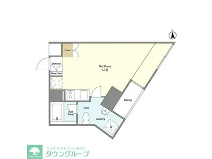 ディームス等々力(ワンルーム/5階)の間取り写真