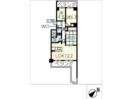 コープ野村春日井南104号(3LDK/1階)の間取り写真