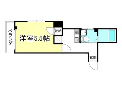 メゾン葵(1K/1階)の間取り写真