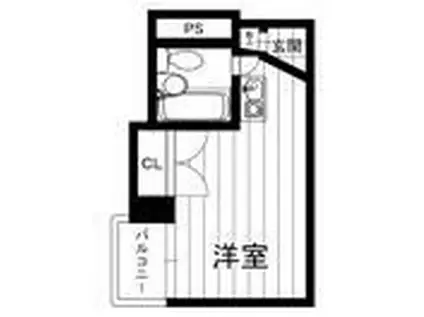 柏葉マンション(ワンルーム/2階)の間取り写真