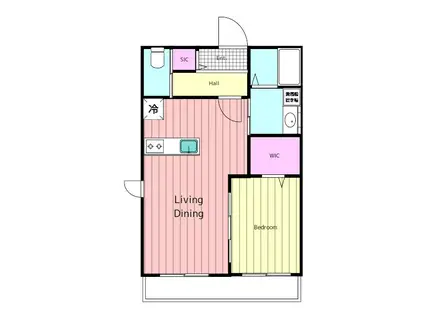 プレミアムハイムメゾン佐藤(1LDK/3階)の間取り写真