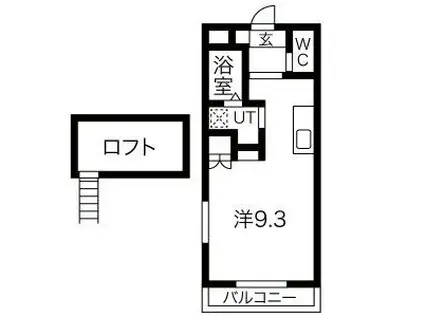 CIビル(ワンルーム/4階)の間取り写真