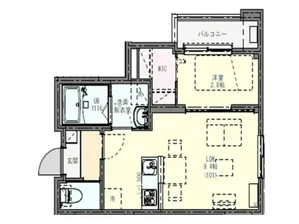 リディアコート南流山Ⅰ(1LDK/1階)の間取り写真