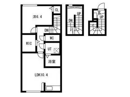 プチ ボヌール (1LDK/3階)の間取り写真