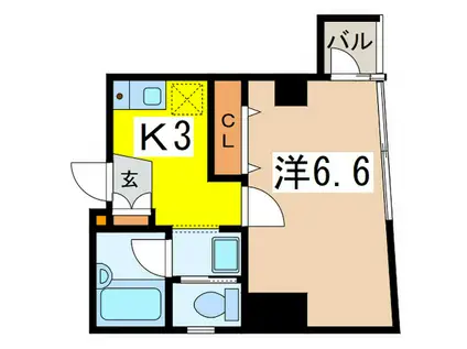 サンヴェール吉田(1K/6階)の間取り写真