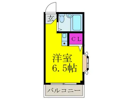 グランドハイツユタカII(ワンルーム/4階)の間取り写真