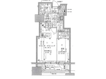 クラッシィハウス神田錦町(1LDK/4階)の間取り写真