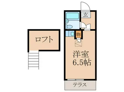 M2ハイツ(ワンルーム/1階)の間取り写真