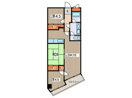 カーサピノ(3LDK/6階)の間取り写真