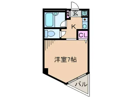 グランドーネ木月(1K/1階)の間取り写真