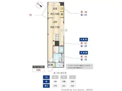 エリュシオン新中野(1LDK/1階)の間取り写真