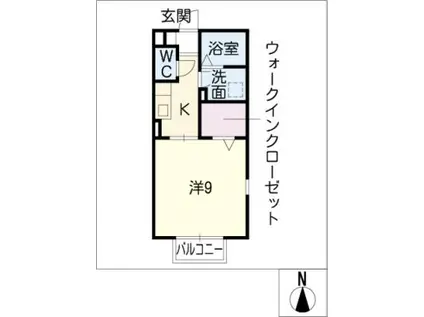 メゾン・ラ・ポール福原(1K/2階)の間取り写真