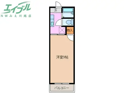 メゾン丸の内(1K/1階)の間取り写真