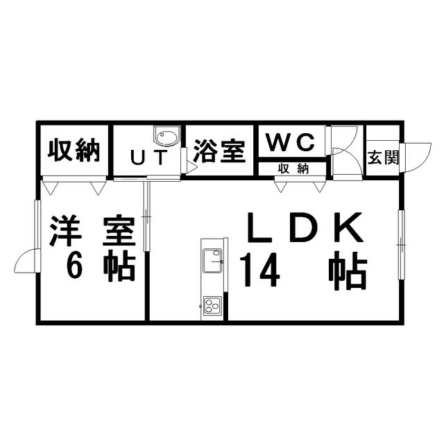FREEDOM 7(1LDK/1階)の間取り写真