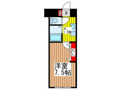 アトーレ下落合マンション(1K/2階)の間取り写真