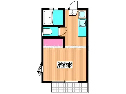 グリーンコーポ(1K/2階)の間取り写真