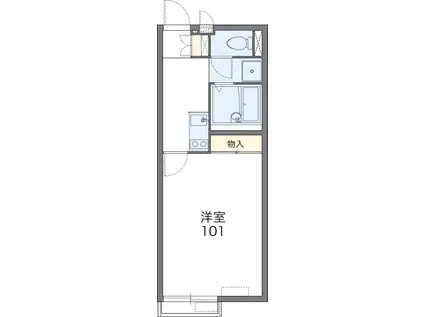 レオネクストルミエール N(1K/2階)の間取り写真