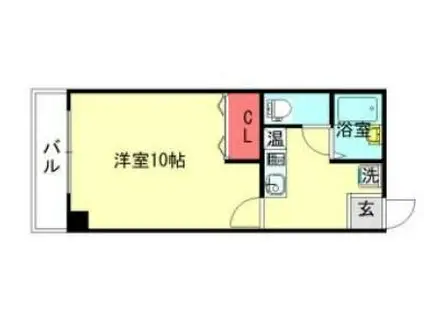 サンロータスビル(1K/4階)の間取り写真