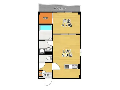 MAVERICK MAKINO(1LDK/1階)の間取り写真