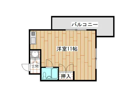 ミルキーハウス(ワンルーム/2階)の間取り写真
