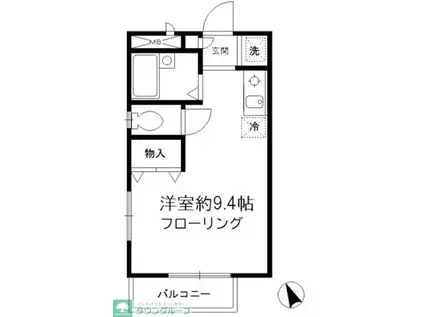 メゾンティーグル(ワンルーム/2階)の間取り写真